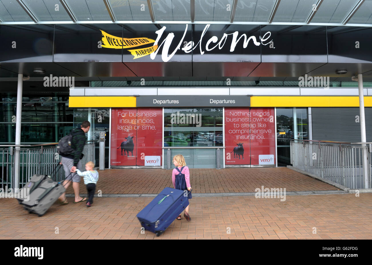 Travel stock - Nuova Zelanda. Vista generale dell'Aeroporto di Wellington a Wellington, Nuova Zelanda Foto Stock