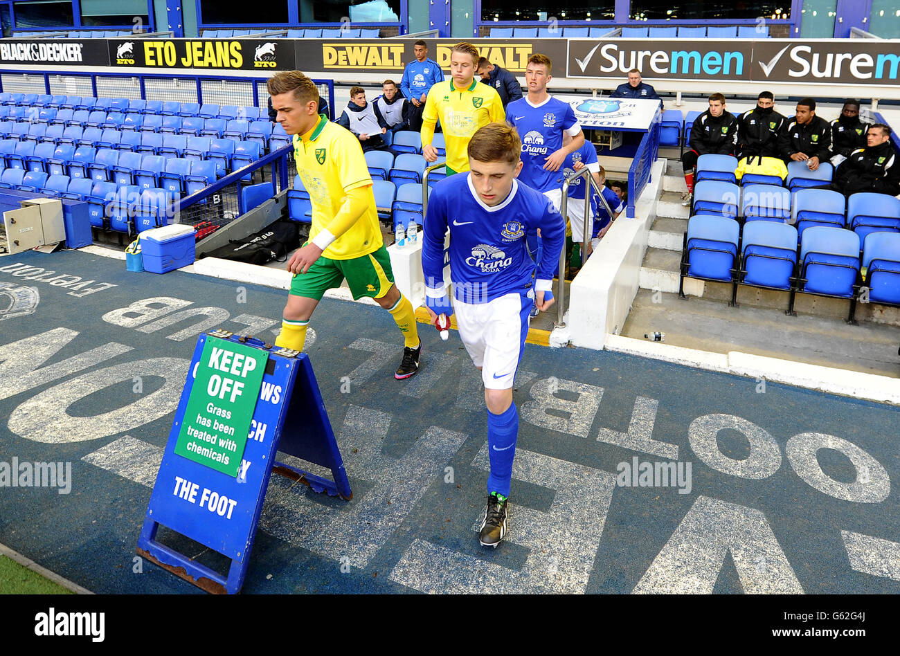 Calcio - FA Youth Cup - sesto round - Everton v Norwich City - Goodison Park Foto Stock