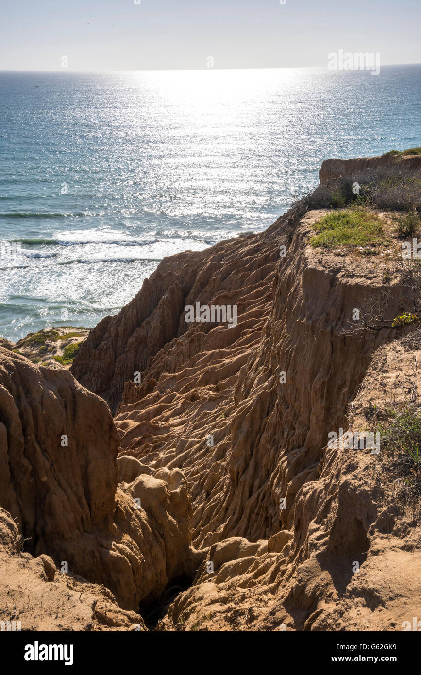 Punto di rasoio - Torrey Pines Sate Park, San Diego, CA Foto Stock