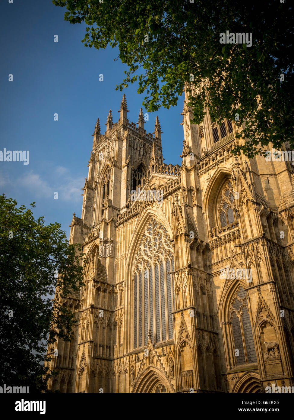 York Minster (ovest), York, Regno Unito. Foto Stock