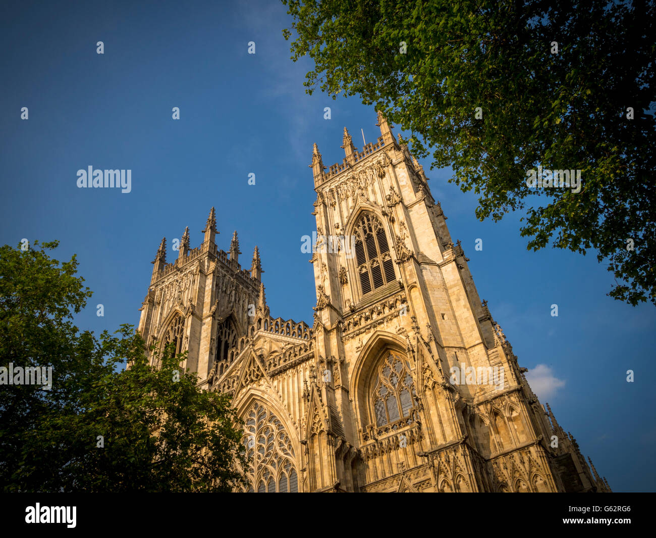 York Minster (ovest), York, Regno Unito. Foto Stock