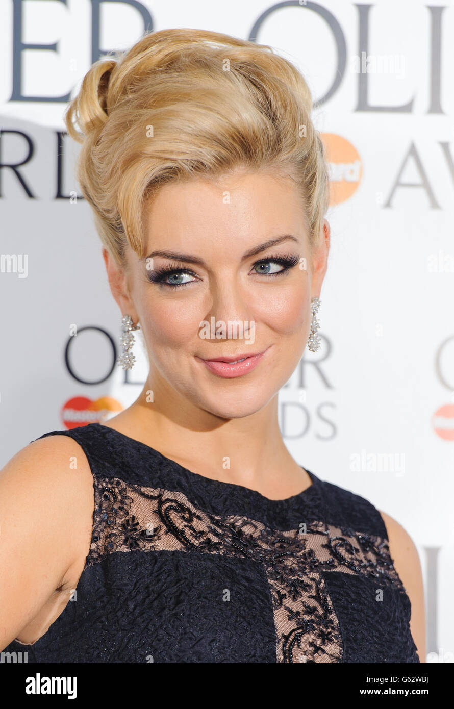 Sheridan Smith nella sala stampa dell'Olivier Awards 2013, presso la Royal Opera House, a Covent Garden, nel centro di Londra. Foto Stock
