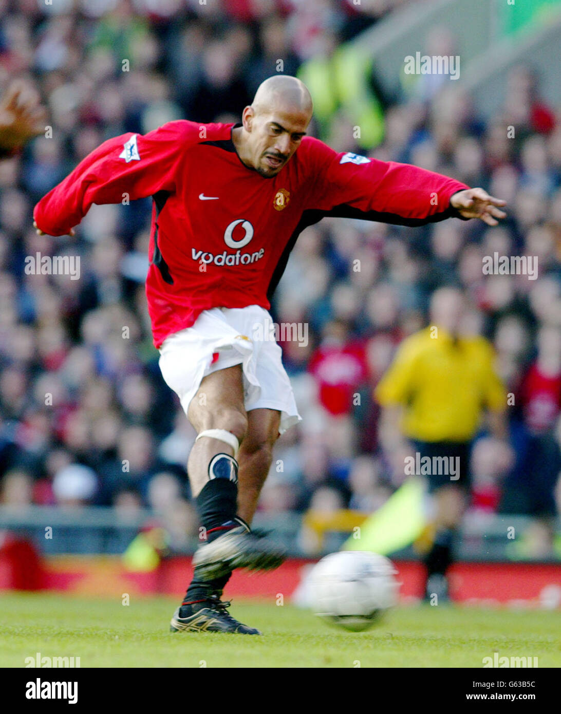 Manchester United, centrocampista Juan Sebastian Veron. Foto Stock