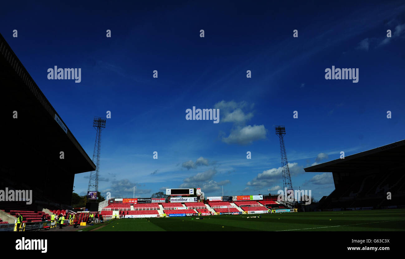 Calcio - Npower Football League One - Gioca - Semifinale - prima tappa - Swindon Town v Brentford - County Ground. Swindon Town County Ground Foto Stock