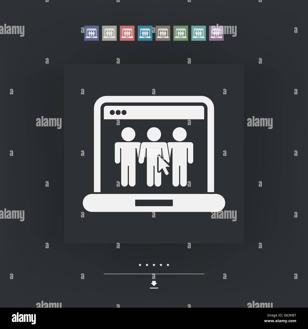 Icona sociale Web Illustrazione Vettoriale