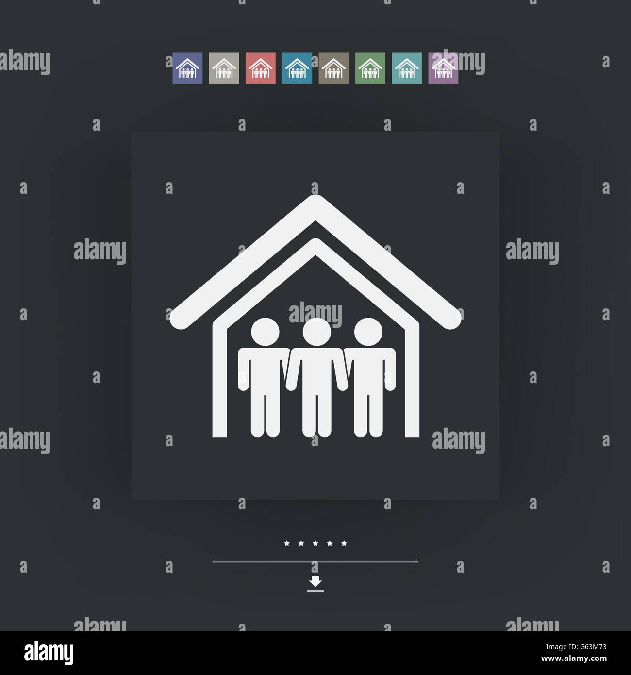 Immobiliare di icona Illustrazione Vettoriale