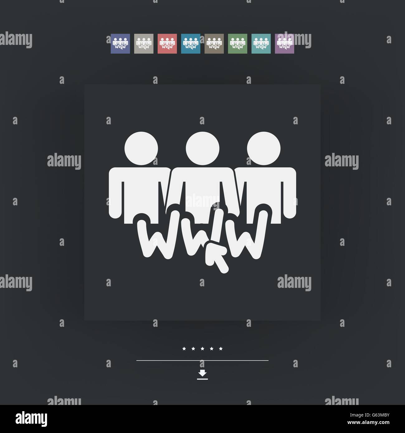 Sociale icona di rete Illustrazione Vettoriale