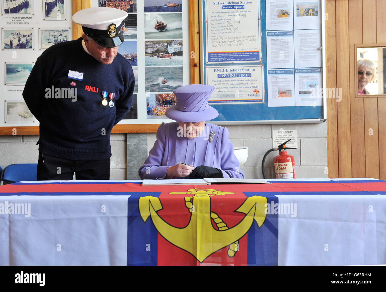 Royal visita in Cornovaglia Foto Stock