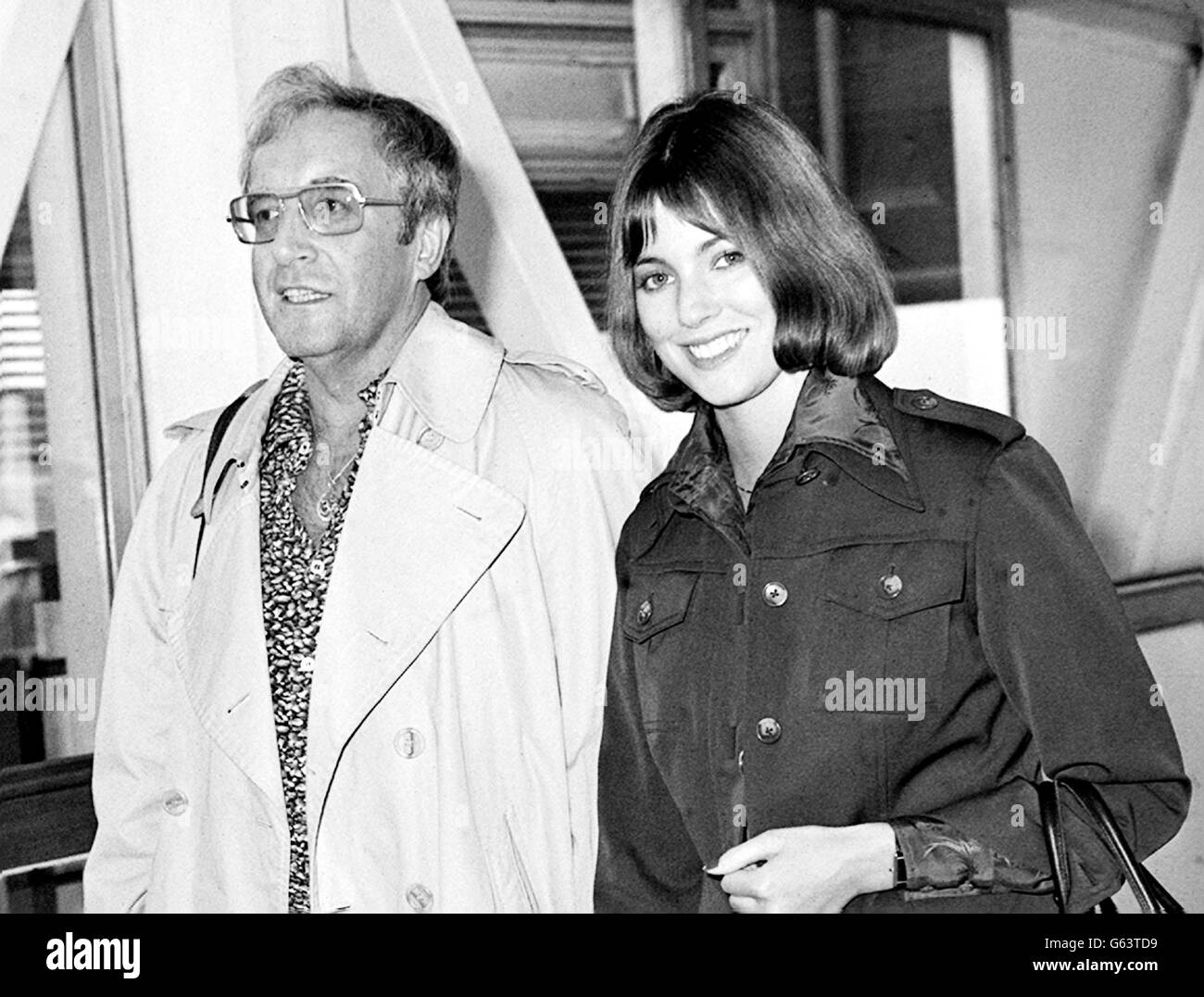 Peter Sellers e Lynne Frederick. Foto Stock