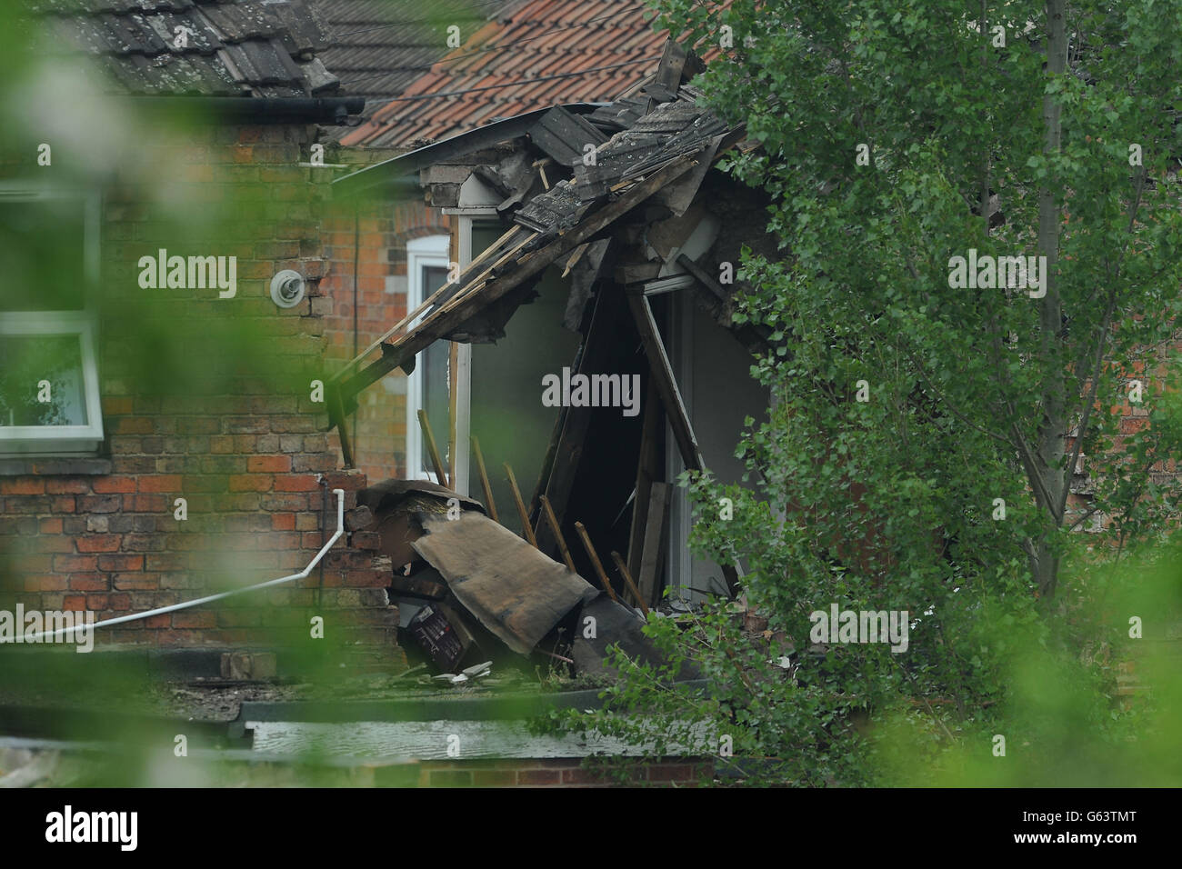 Esplosione in Newark Foto Stock