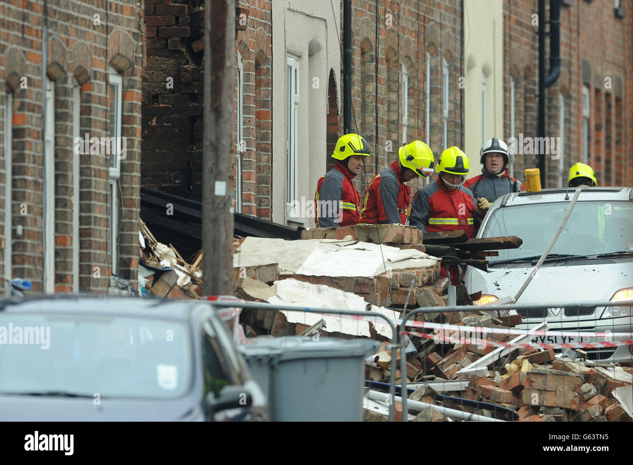 Esplosione in Newark Foto Stock