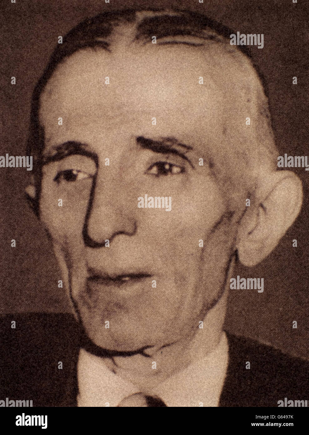 Nikola Tesla (1856-1943) nel 1935 - Ingegnere elettrico, inventore e fisico serbo Foto Stock