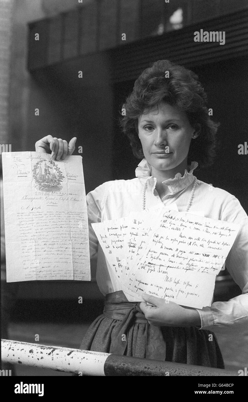 Sotheby's asta - Mussolini e Napoleone ho firmato la lettera d'Aste - Londra Foto Stock