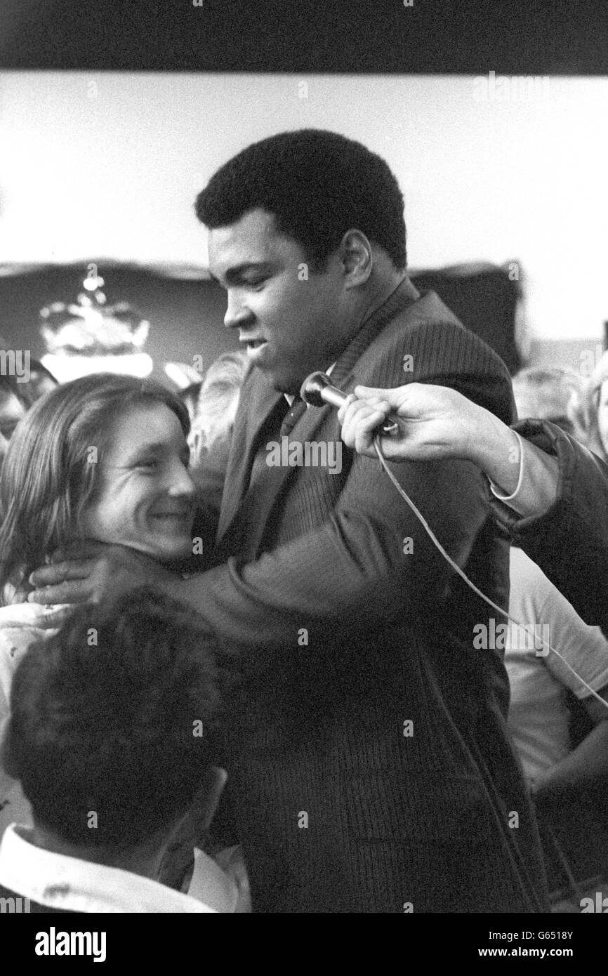 Il pugilato - Muhammad Ali - Aeroporto di Newcastle Foto Stock