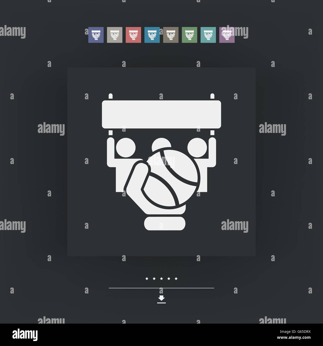 Match di Tennis Icona Illustrazione Vettoriale