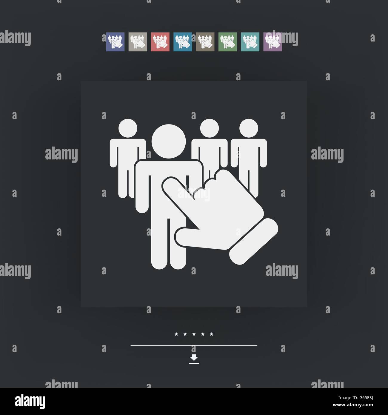 Persone icona di selezione Illustrazione Vettoriale