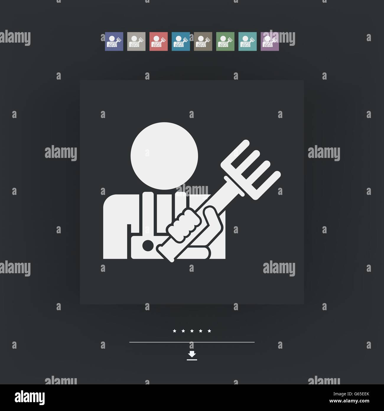 Icona di forcone Illustrazione Vettoriale