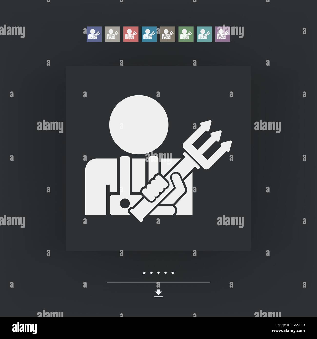 Icona di forcone Illustrazione Vettoriale