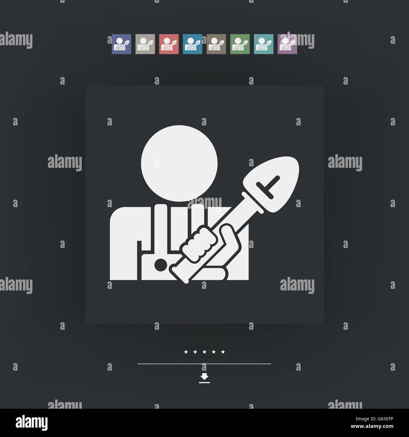 Icona di pala Illustrazione Vettoriale