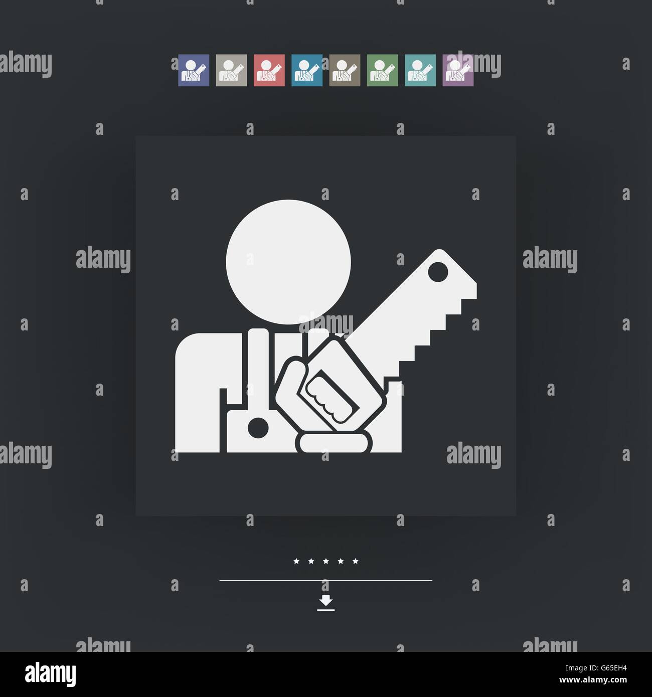 Icona di Woodman Illustrazione Vettoriale