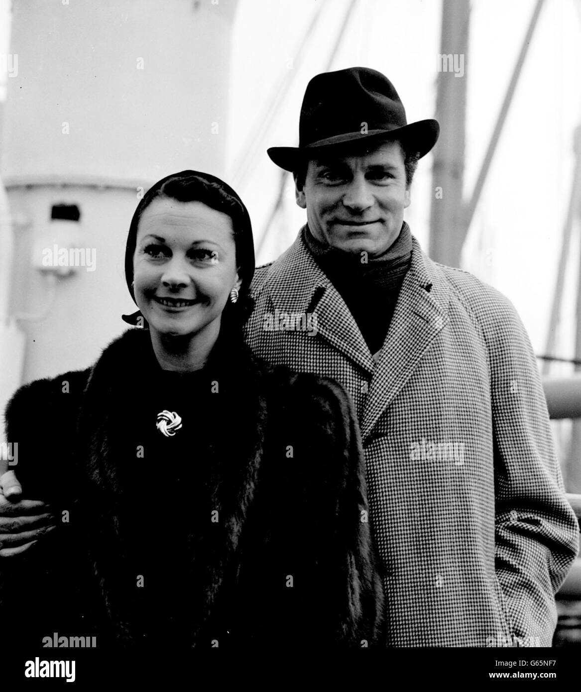 Vivien Leigh e Laurence Olivier. Vivien Leigh con il marito Sir laurence Olivier. Foto Stock