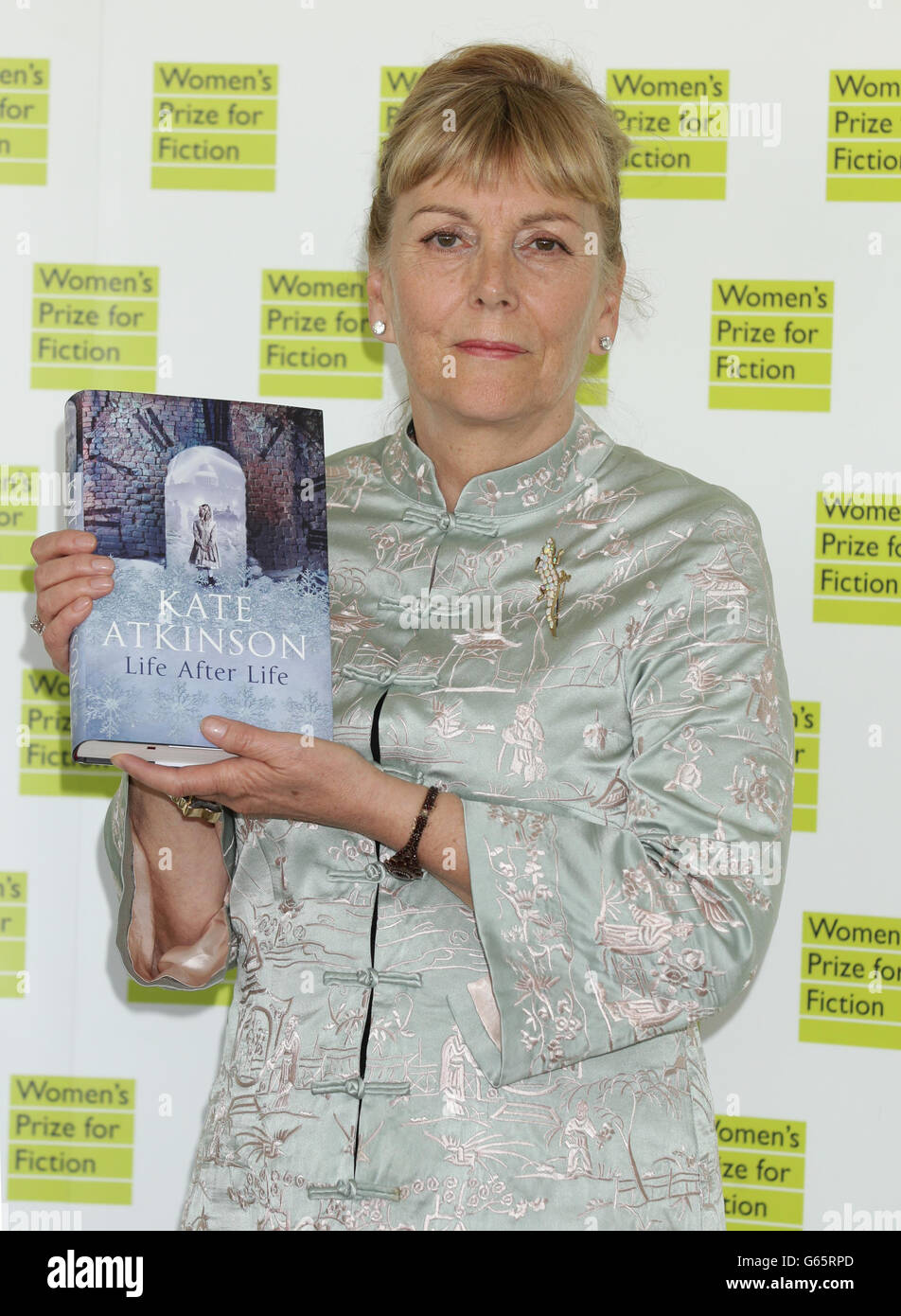 Kate Atkinson partecipa al Premio delle Donne per la Fiction, al Royal Festival Hall di Londra. Foto Stock