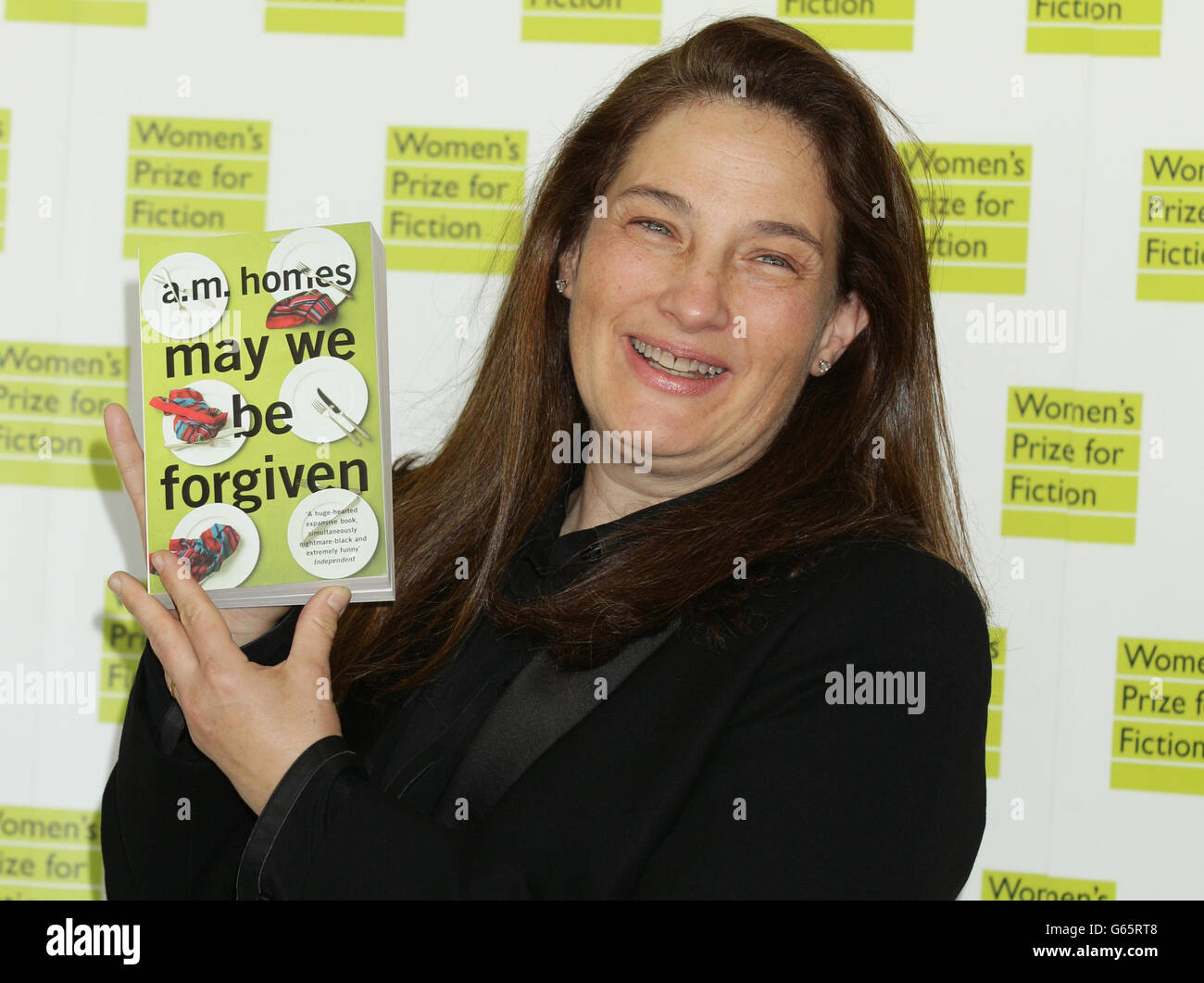 A.M Homes è stato annunciato come il vincitore del Premio delle donne per la finzione per 'May We Be perdonate', presso la Royal Festival Hall di Londra. Foto Stock