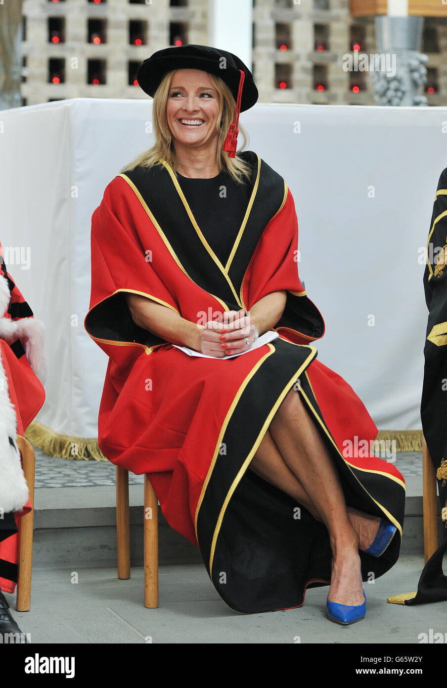 Gabby Logan fatta università il Cancelliere Foto Stock