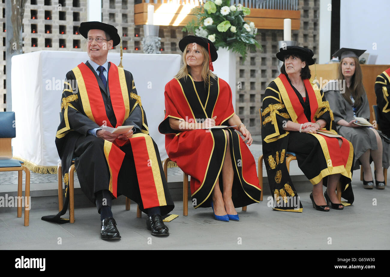 Gabby Logan fatta università il Cancelliere Foto Stock