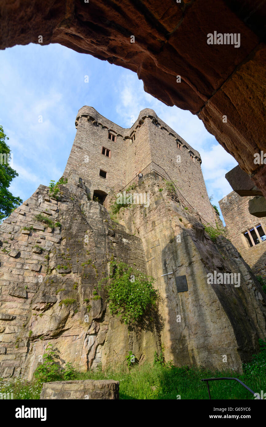 Il castello di Hohenbaden ( anche Castello Hohenbaden, antico castello ), Baden-Baden, Germania, Baden-Württemberg, Schwarzwald, Foresta Nera Foto Stock