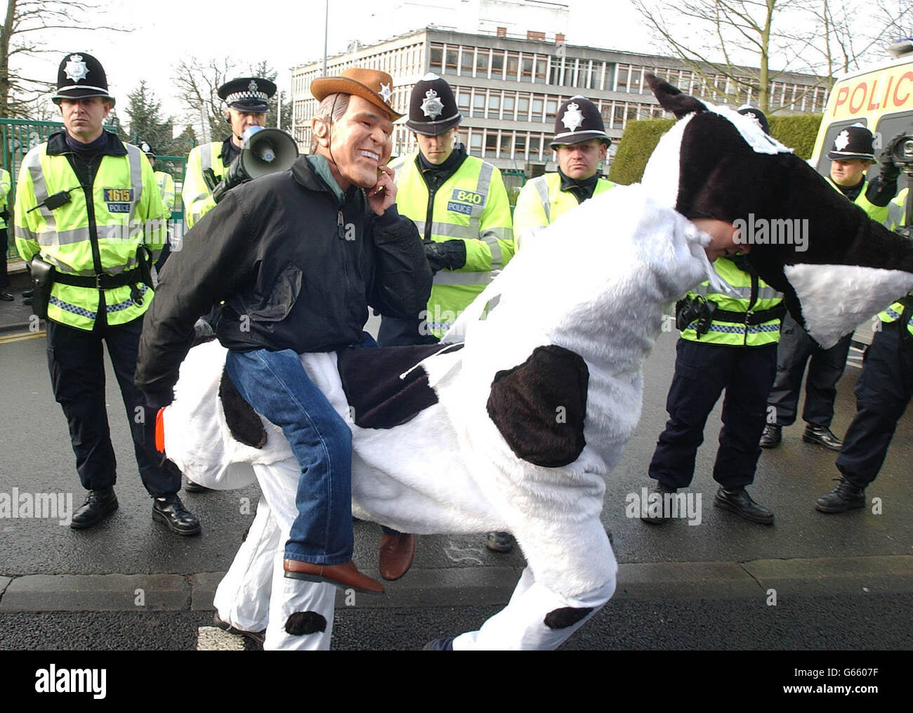 La guerra di Iraq proteste di Northwood Foto Stock