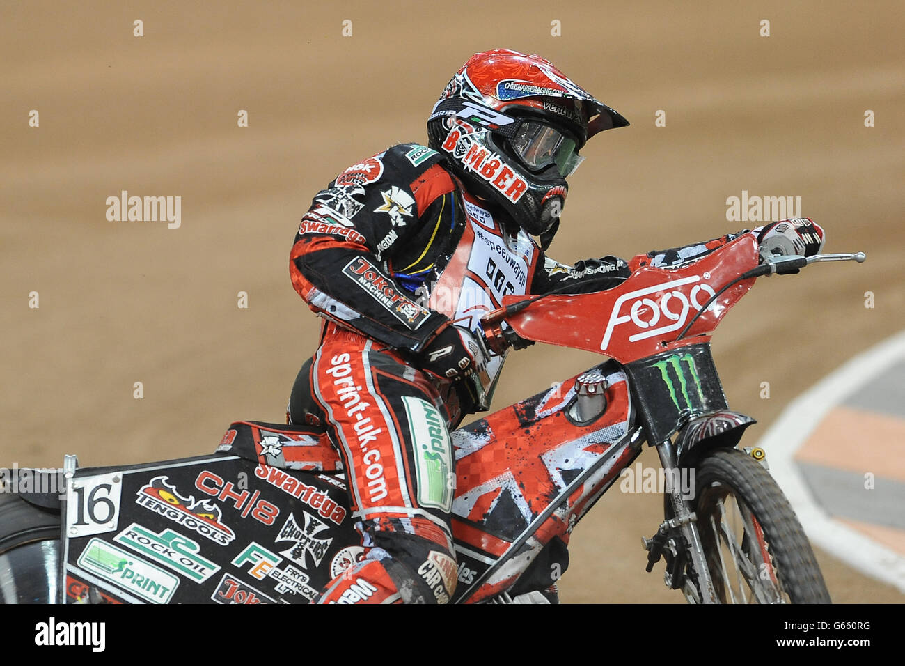 Speedway - Gran Premio del circuito britannico - Millennium Stadium. Chris Harris, Gran Bretagna Foto Stock