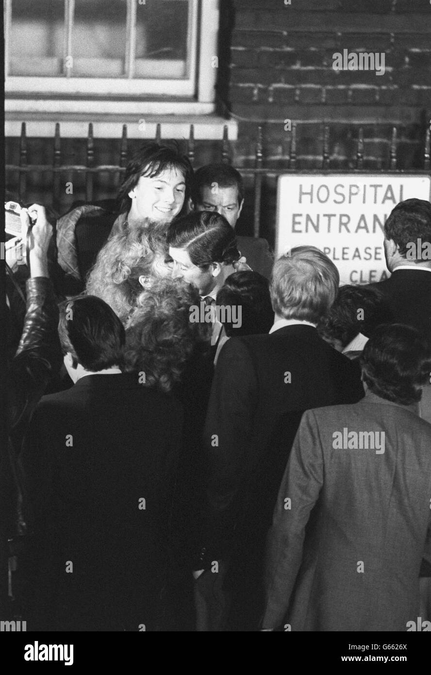 Royalty - Nascita del Principe William - St Mary s Hospital di Londra Foto Stock