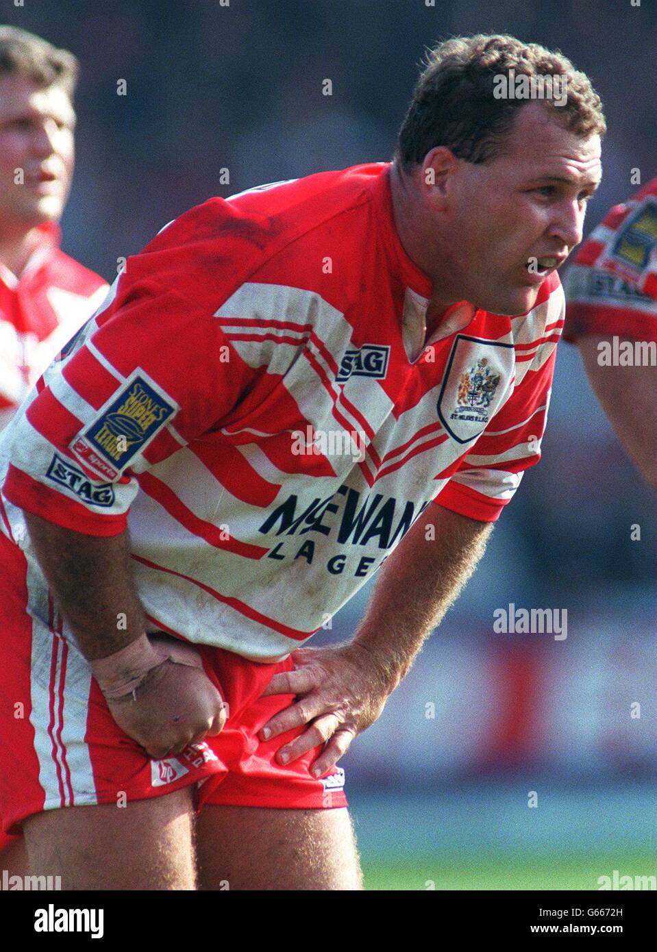 RUGBY LEAGUE - pietre SUPERLEAGUE - ST HELENS v WIGAN Foto Stock