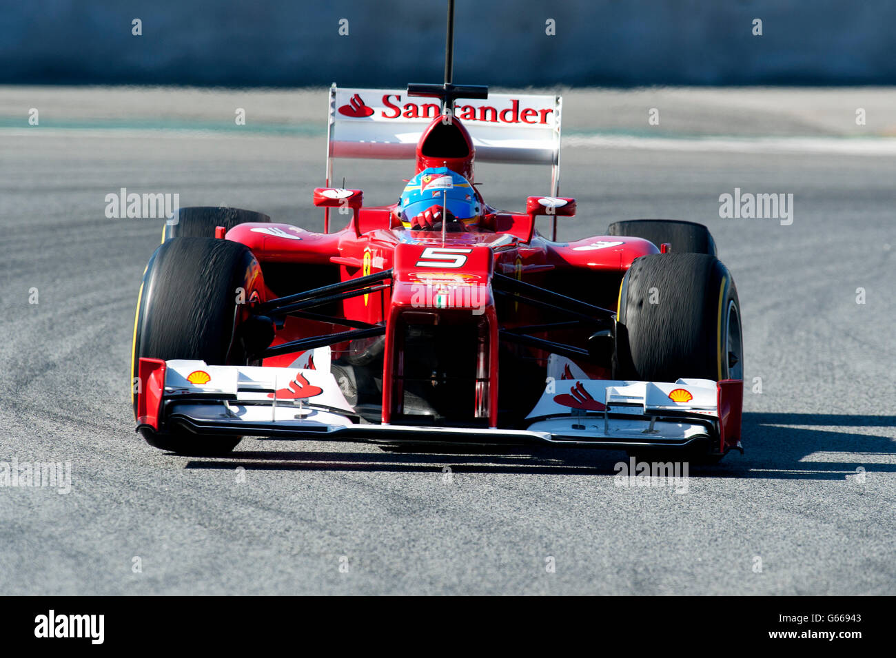 Fernando Alonso, SPA, Ferrari F2012, la Formula 1 sessioni di collaudo, febbraio 2012, Barcelona, Spagna, Europa Foto Stock