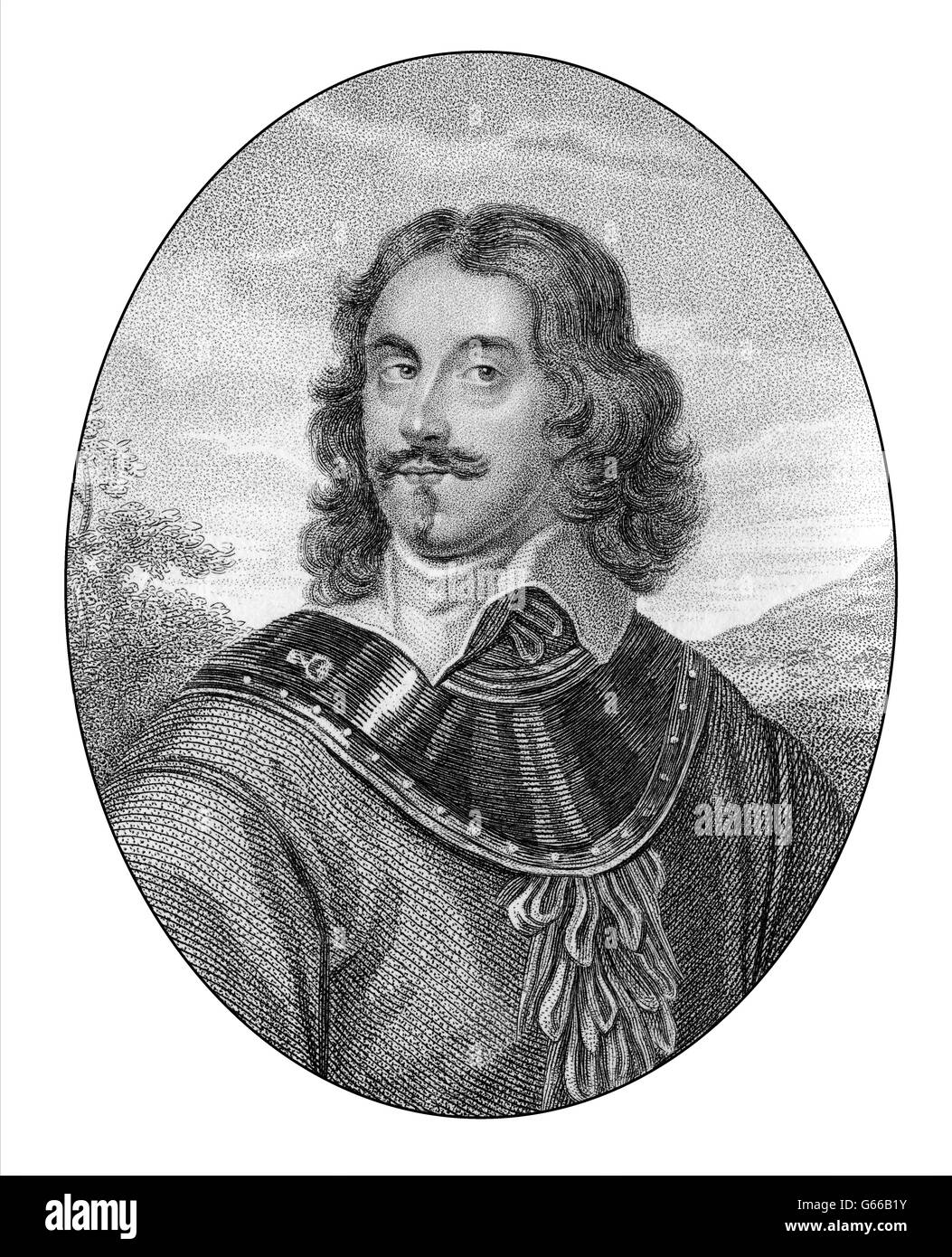 Arthur Capell, primo Baron Capell di Hadham, 1608-1649, un politico inglese Foto Stock