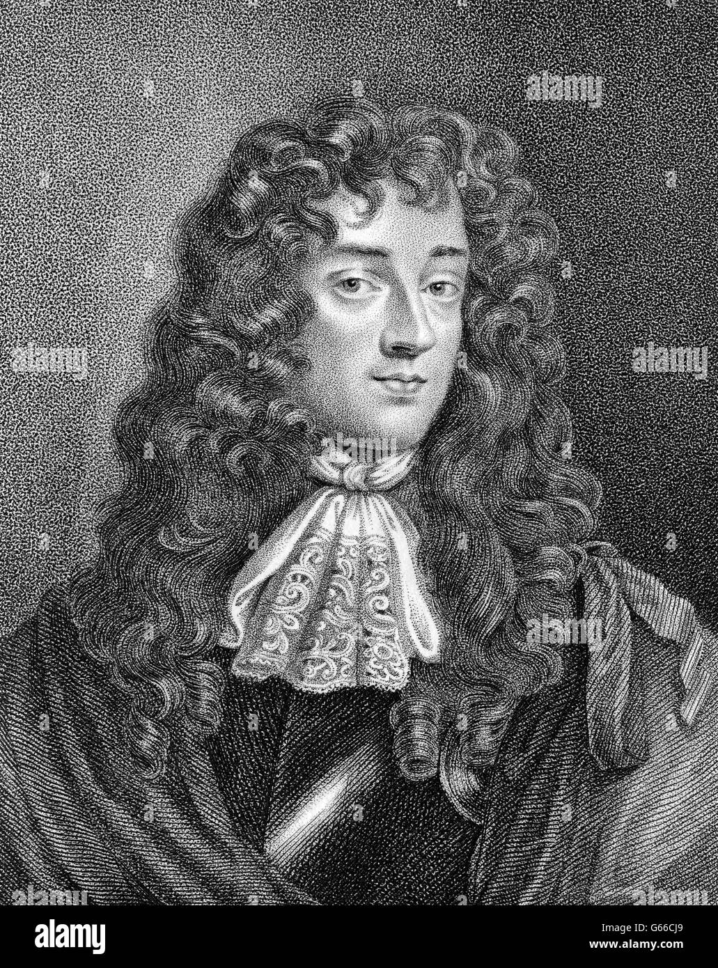 John Wilmot, 2nd Earl of Rochester, 1647-1680, un poeta inglese e cortigiano Foto Stock