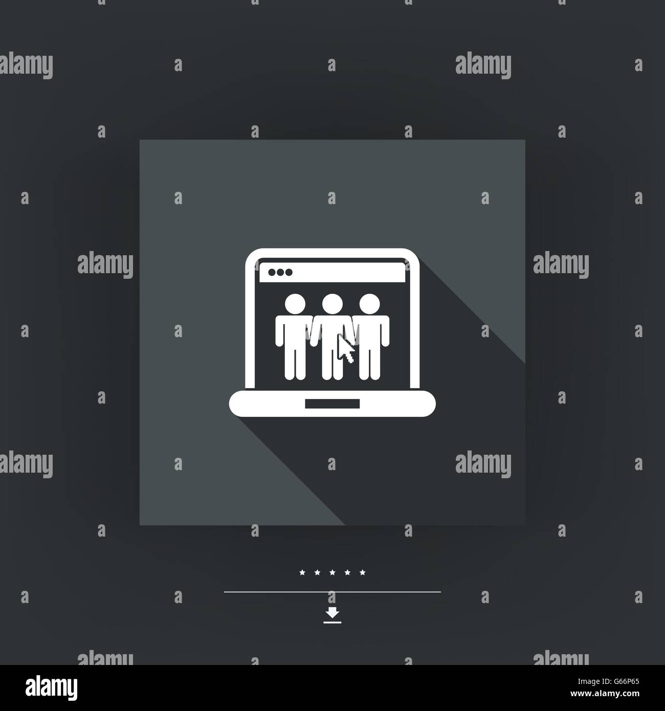 Icona sociale Web Illustrazione Vettoriale