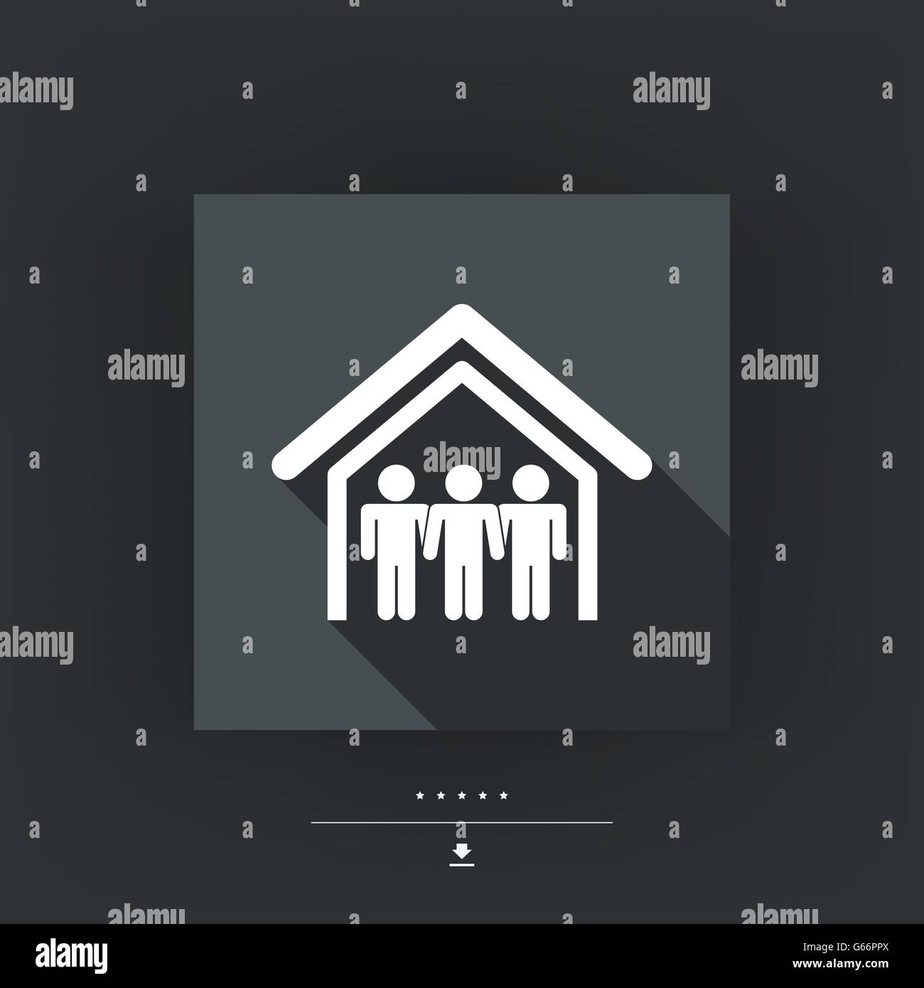 Immobiliare di icona Illustrazione Vettoriale