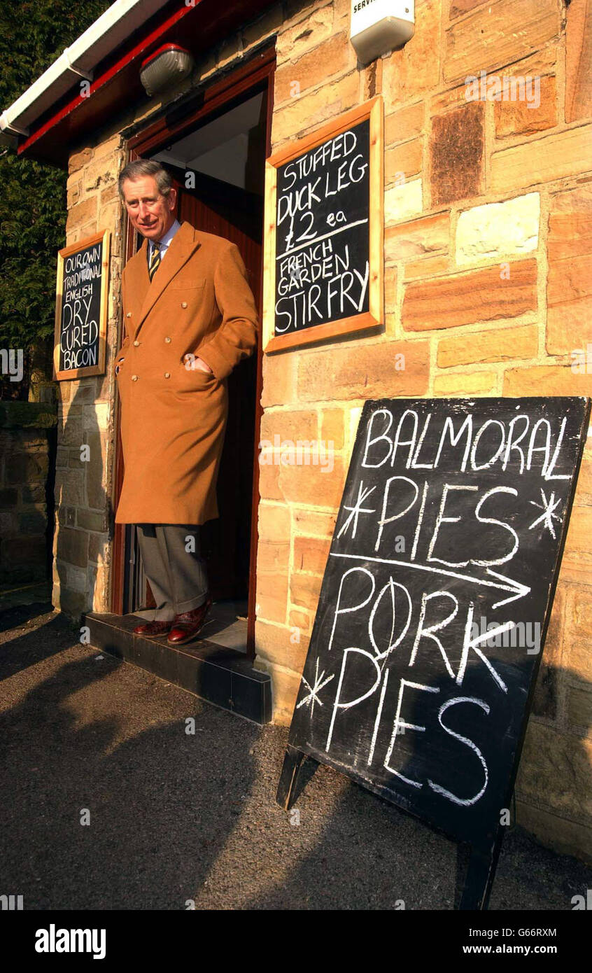 Il Principe di Galles in visita nello Yorkshire Foto Stock