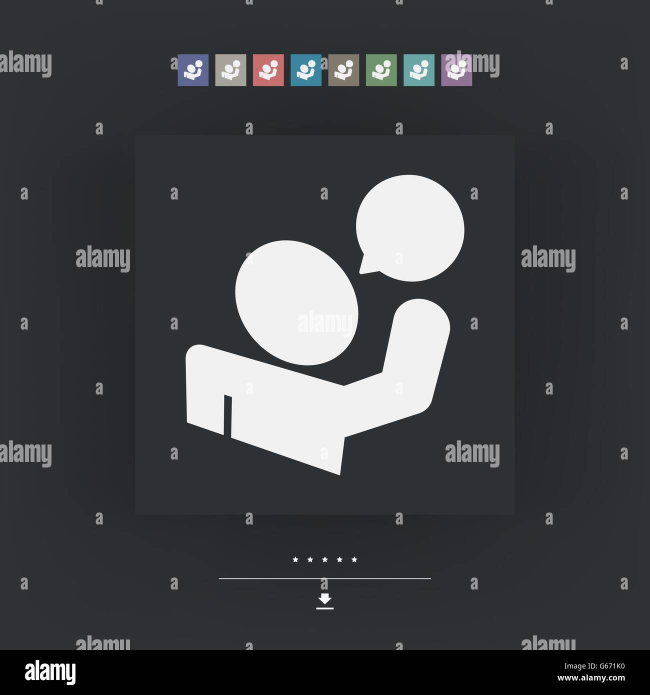 Icona di parere Illustrazione Vettoriale