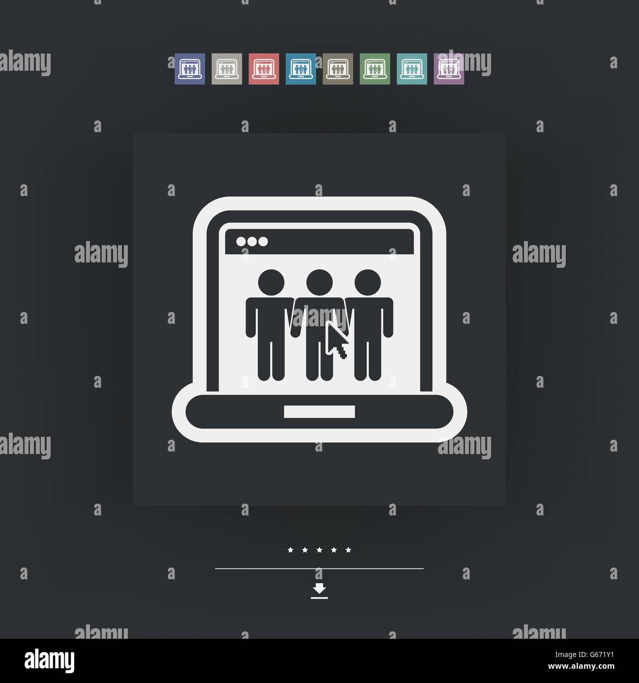 Icona sociale Web Illustrazione Vettoriale