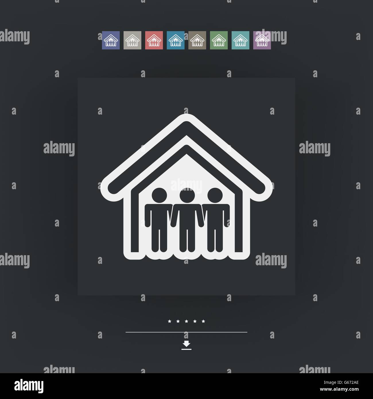 Immobiliare di icona Illustrazione Vettoriale