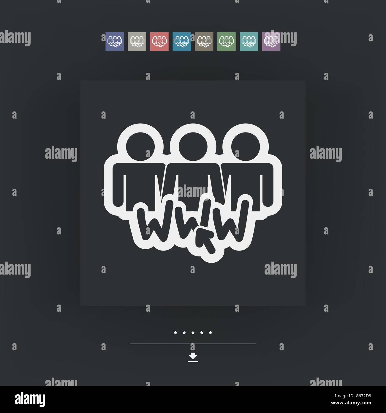 Sociale icona di rete Illustrazione Vettoriale