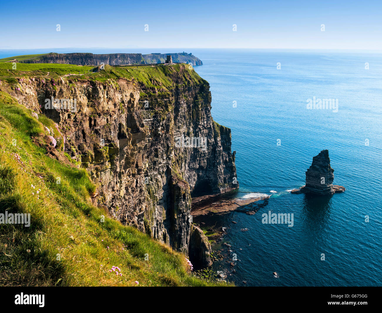Scogliere di Moher Clare Irlanda Wild modo atlantico Foto Stock