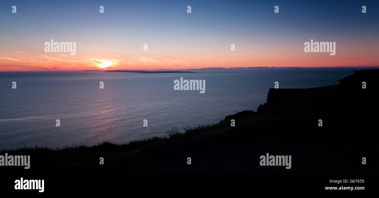 Sunset Cliffs of Moher, Co. Clare, Irlanda Foto Stock