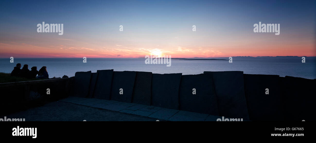 Sunset Cliffs of Moher, Co. Clare, Irlanda Foto Stock