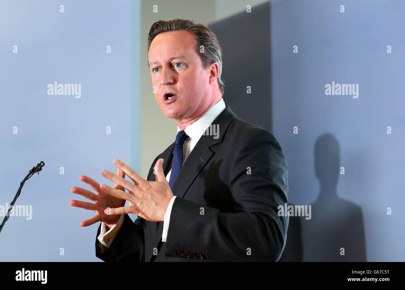 David Cameron discorso in Margate Foto Stock