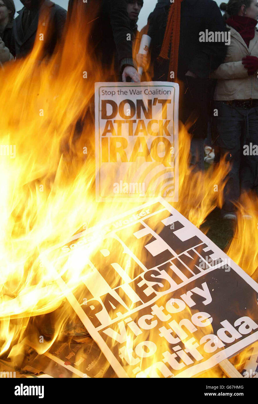 Politica - Anti-War marcia di protesta - Hyde Park, Londra Foto Stock