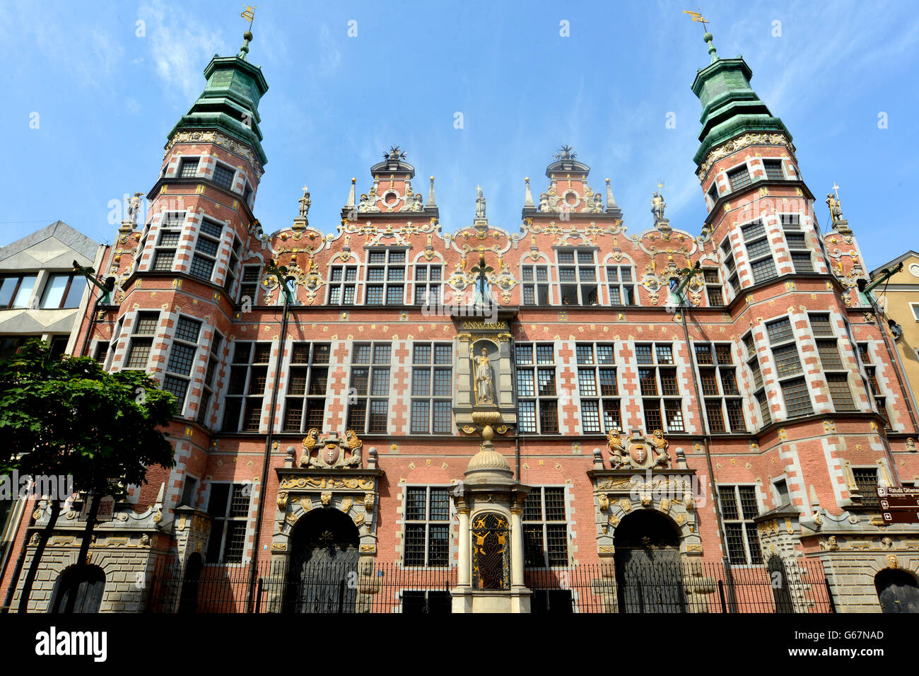 Il grande edificio arsenale Danzica Polonia Foto Stock